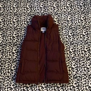 Maroon puffer vest